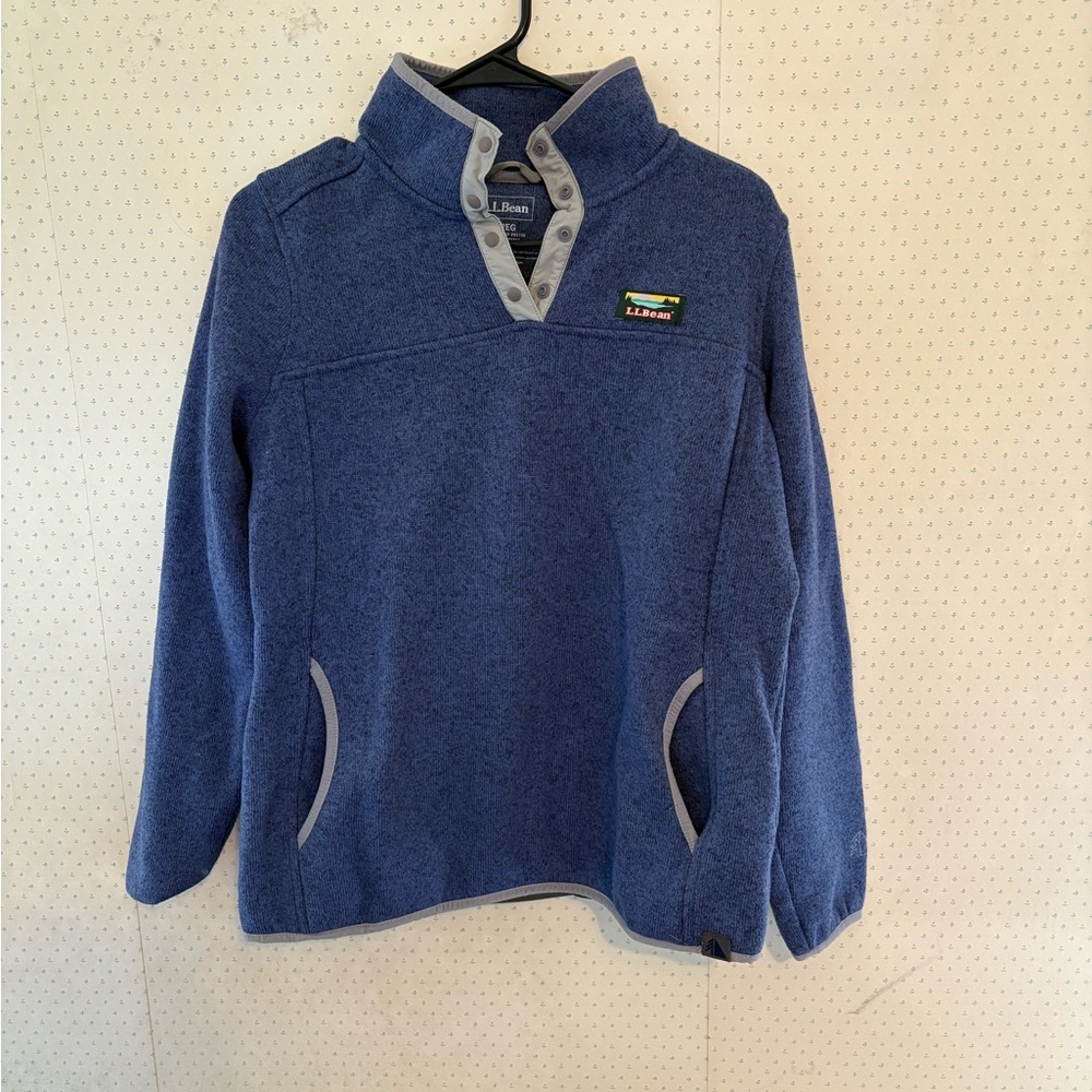 L.L. Bean Blue Sweater with Gray Accents